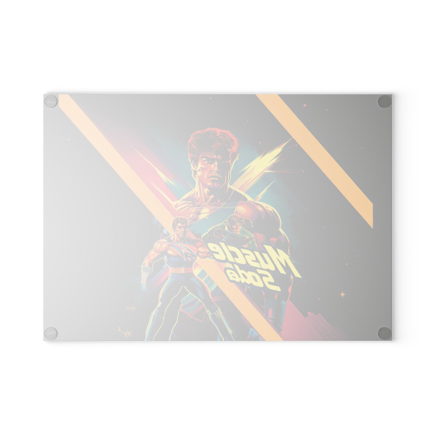 Muscle Soda cutting board